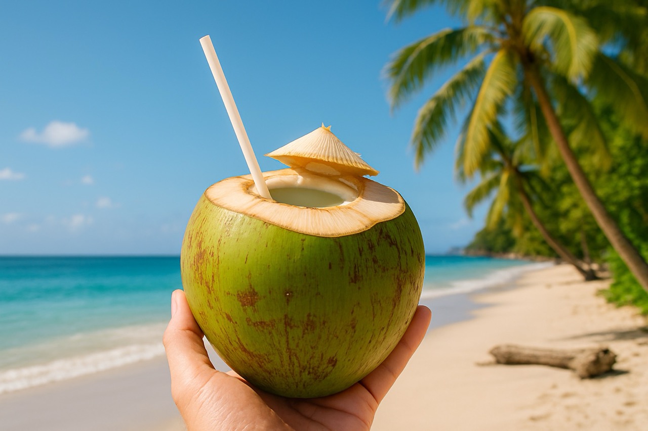 Fresh coconut drink